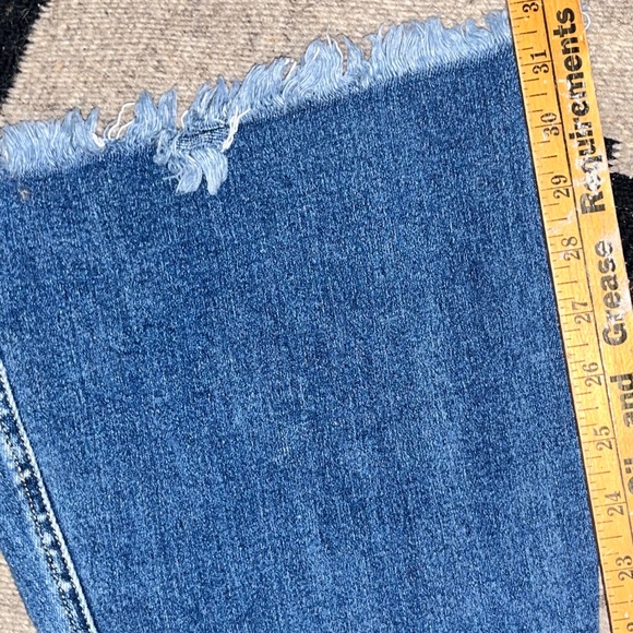 Flying Monkey Distressed Flare Jeans Size 26 Raw Hem - Picture 7 of 10